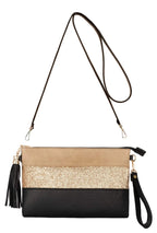 Sac bandoulière souple pailletté tricolore pompon CRAZYCHIC