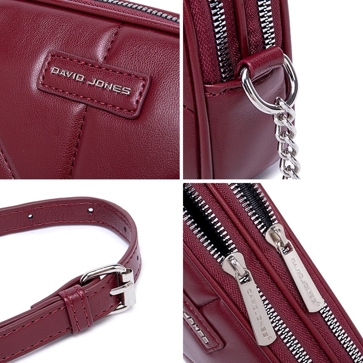 Petit sac bandoulière multipoche David Jones