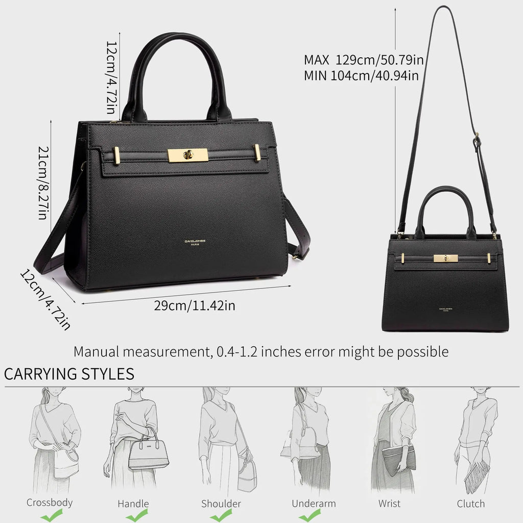 Sac à Main bandoulière avec une élégante boucle ceinture dorée David Jones