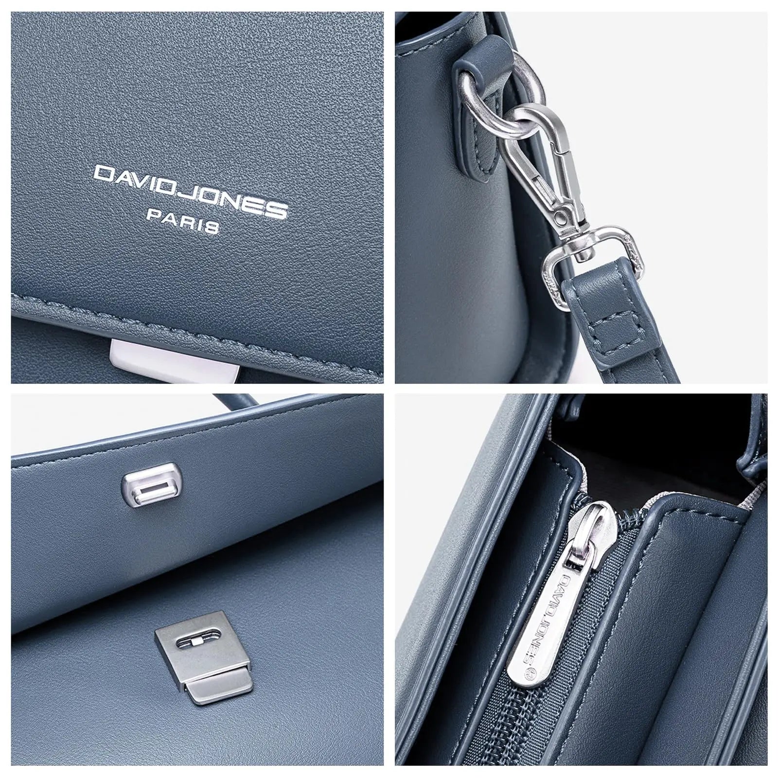 Sac bandoulière besace rabat David Jones