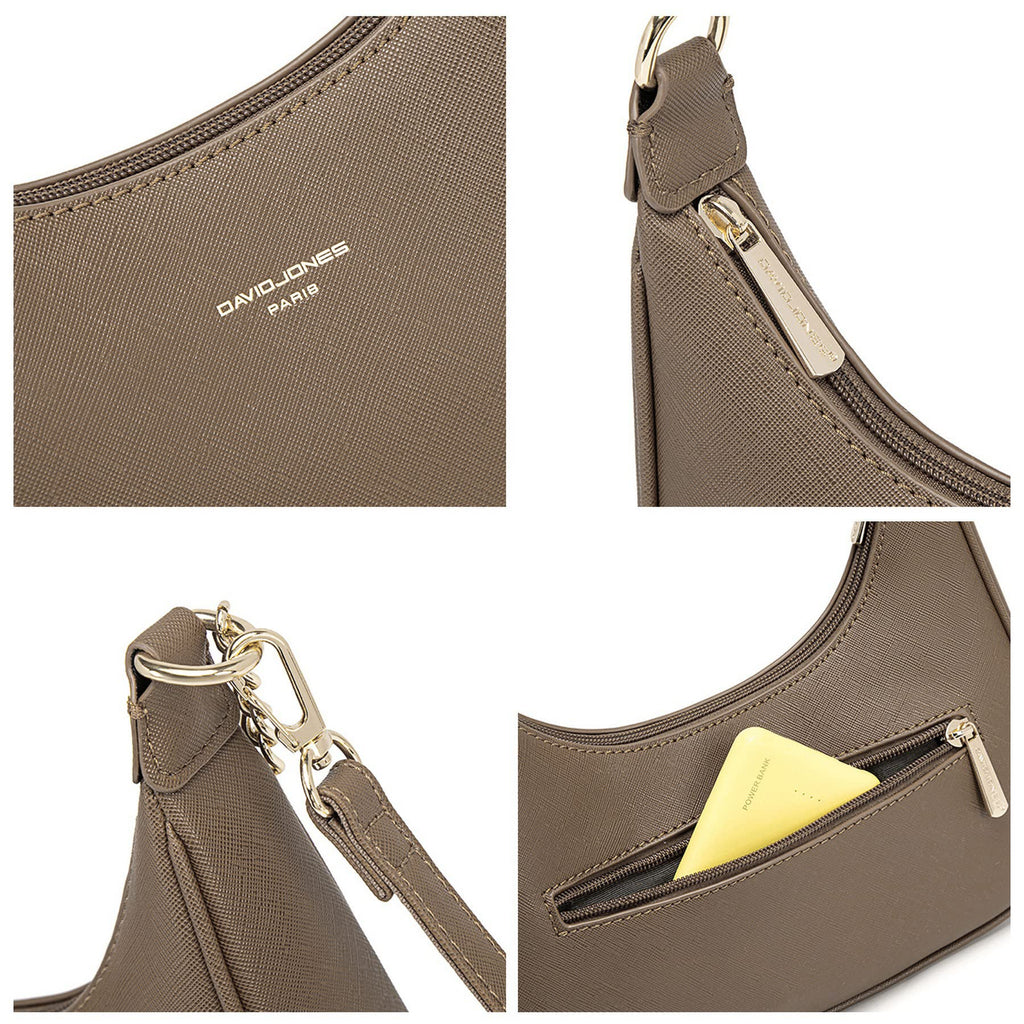 Petit sac porté épaule forme banane David Jones