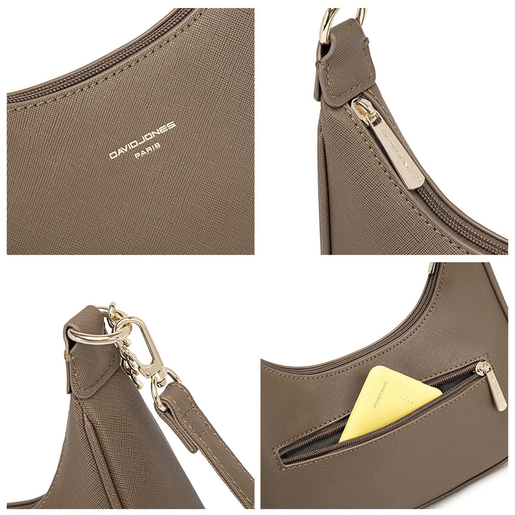 Petit sac porté épaule forme banane David Jones