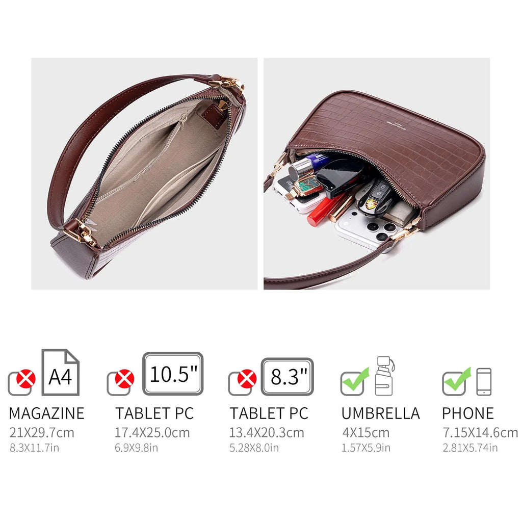 Petit sac bandoulière crocodile David Jones