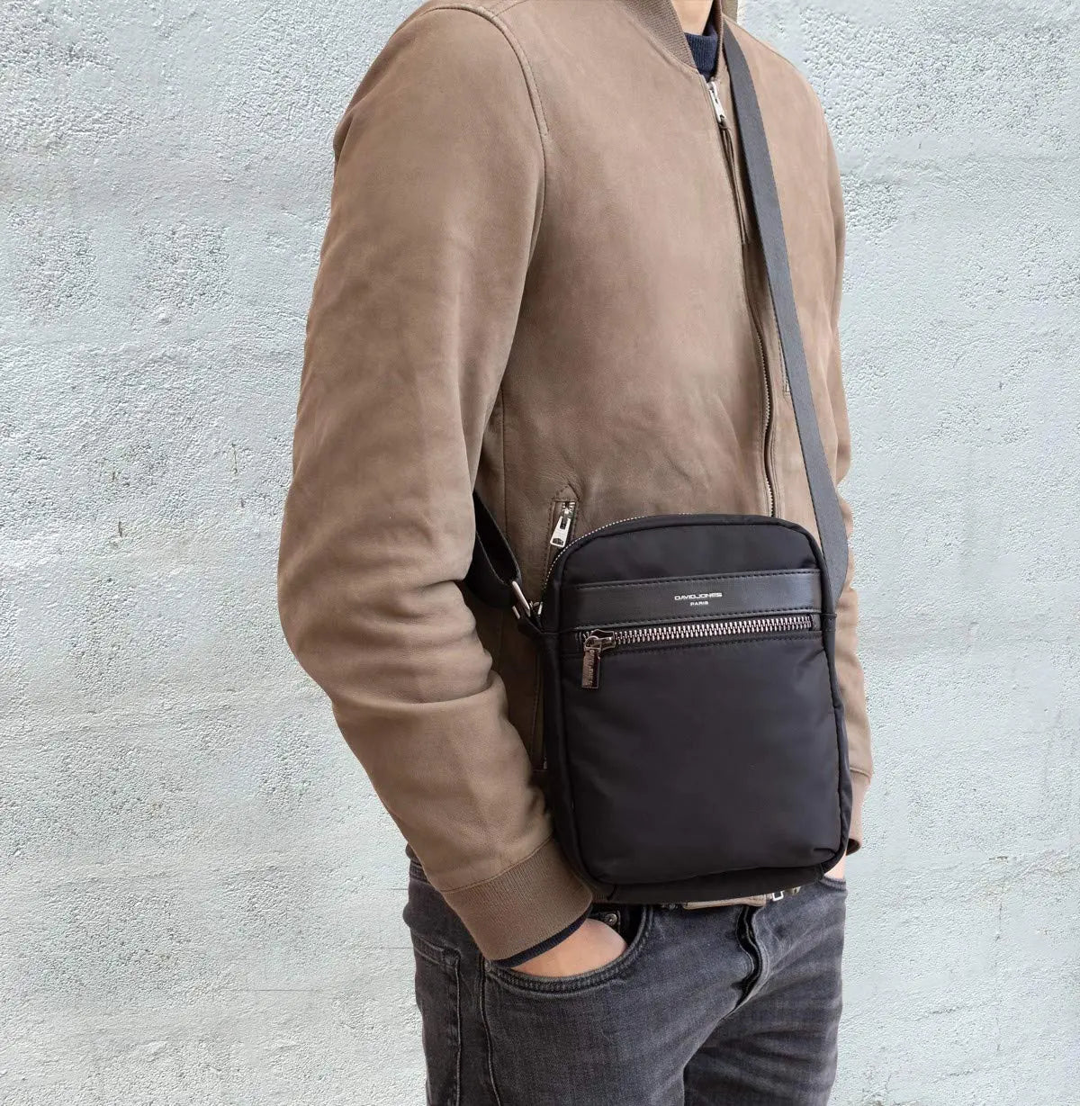 Sacoche en nylon bandoulière David Jones