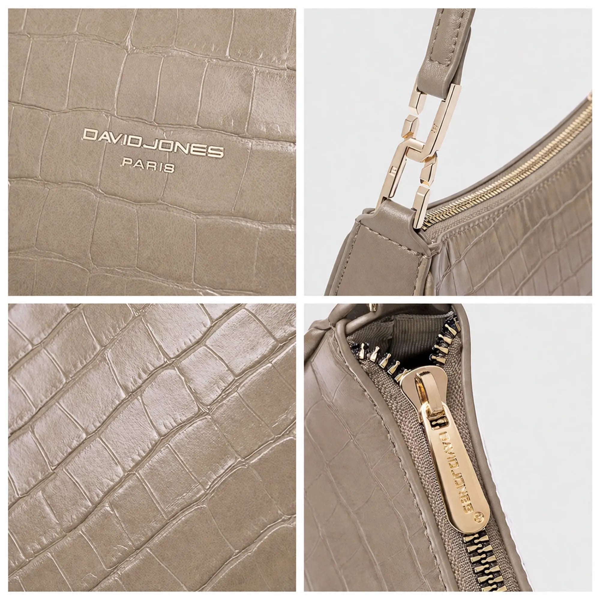 Petit sac bandoulière crocodile David Jones