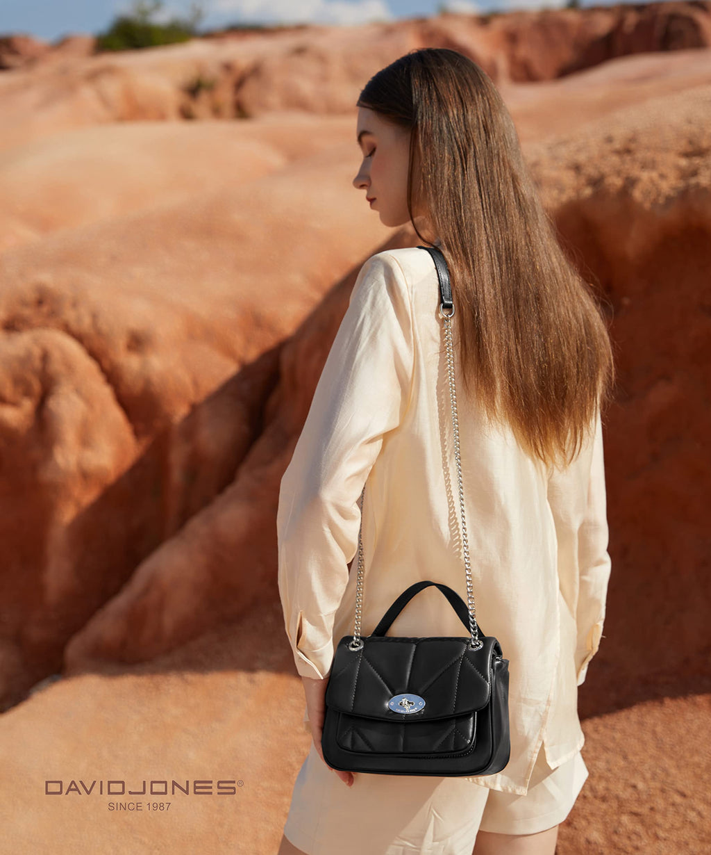 Sac bandoulière matelassé David Jones