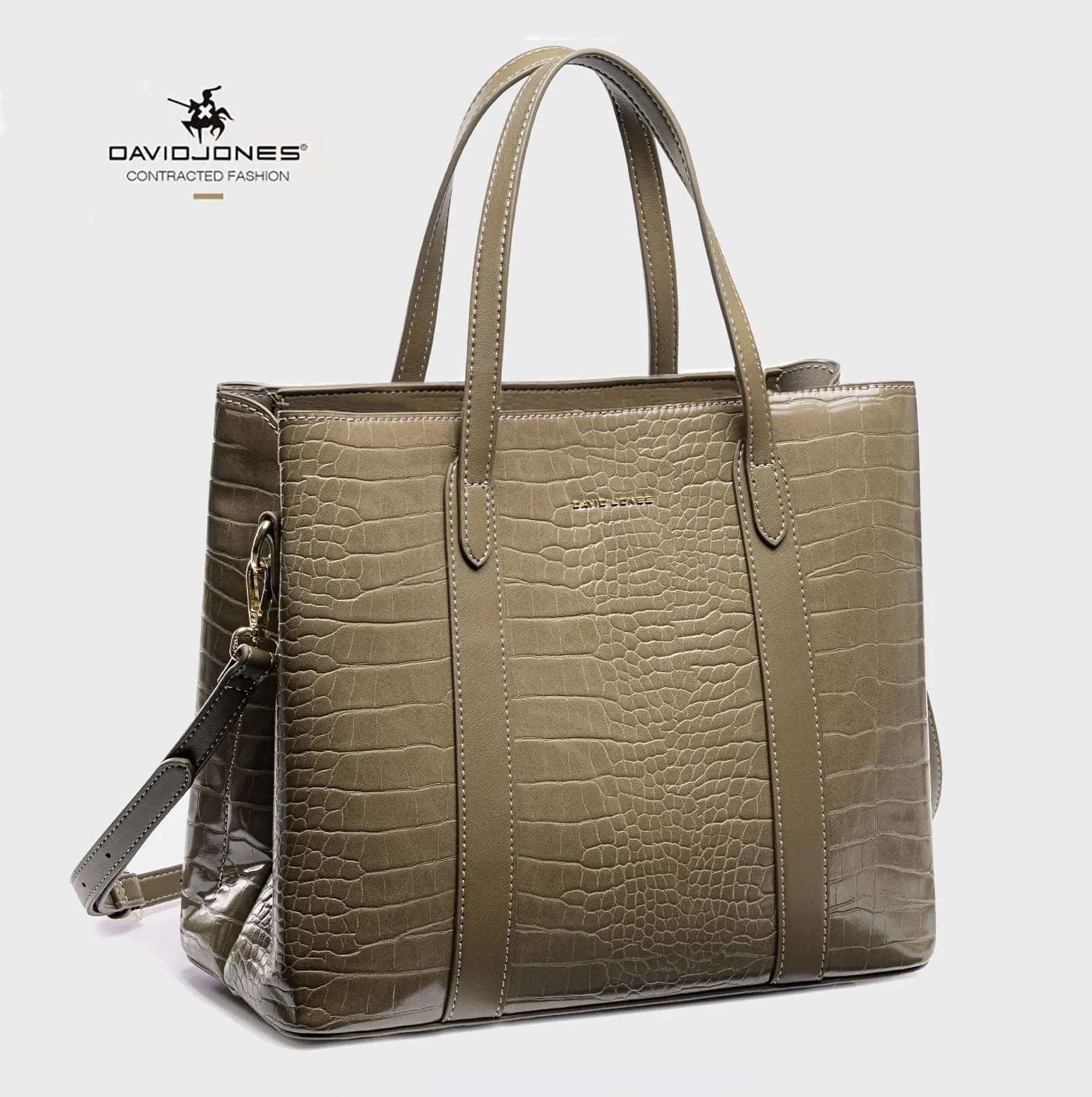 Sac à main cabas crocodile David Jones