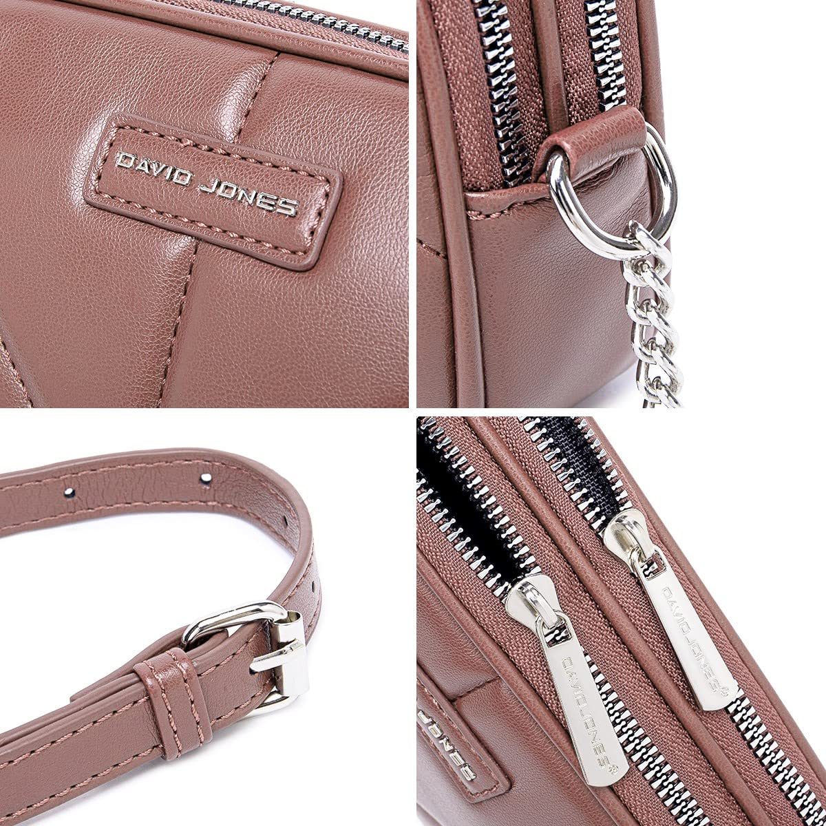 Petit sac bandoulière multipoche David Jones