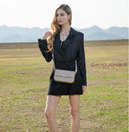 Petit sac bandoulière rabat rigide David Jones