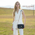 Petit sac bandoulière matelassé rabat David Jones