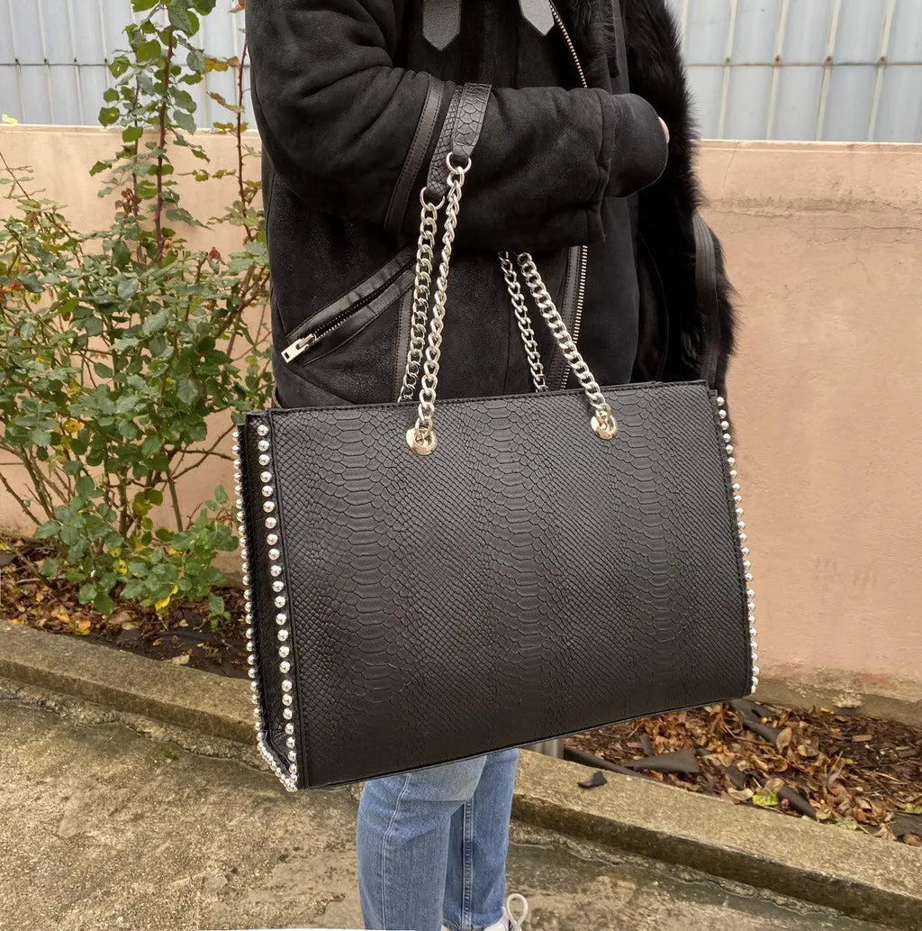 Sac à main à billes porté épaule chaînes CRAZYCHIC