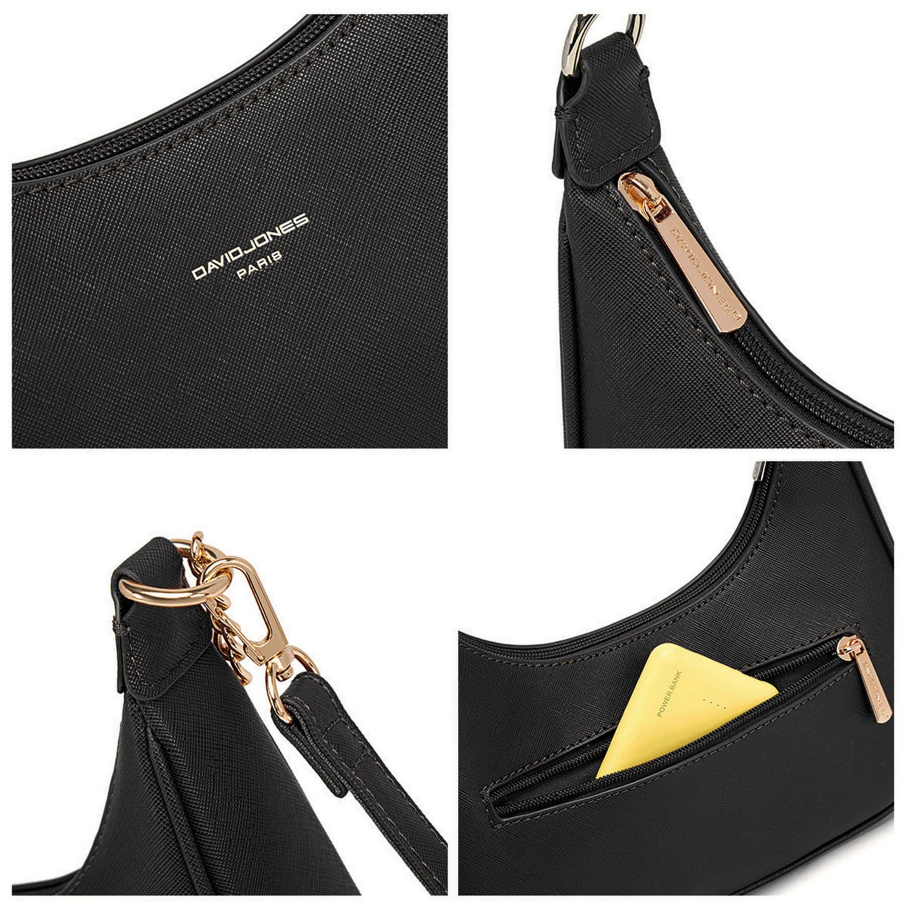 Petit sac porté épaule forme banane David Jones