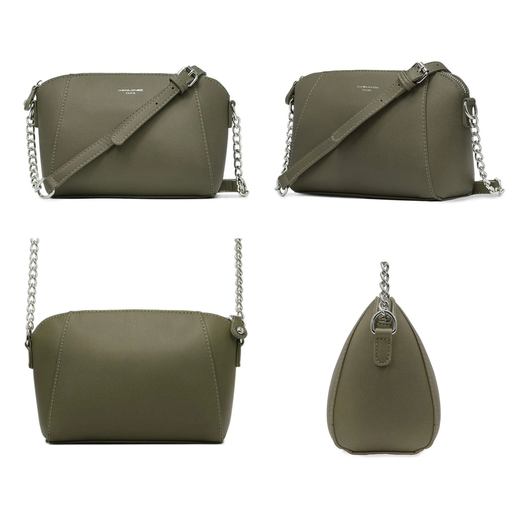 Petit sac bandoulière trapèze David Jones