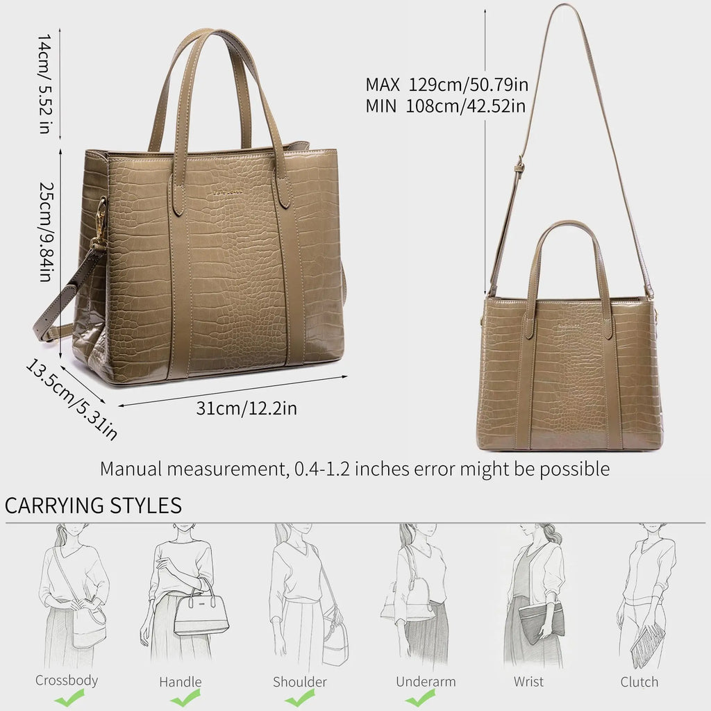 Sac à main cabas crocodile David Jones