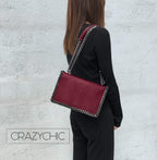 Sac bandoulière chaîne cuir serpent matelassé CRAZYCHIC