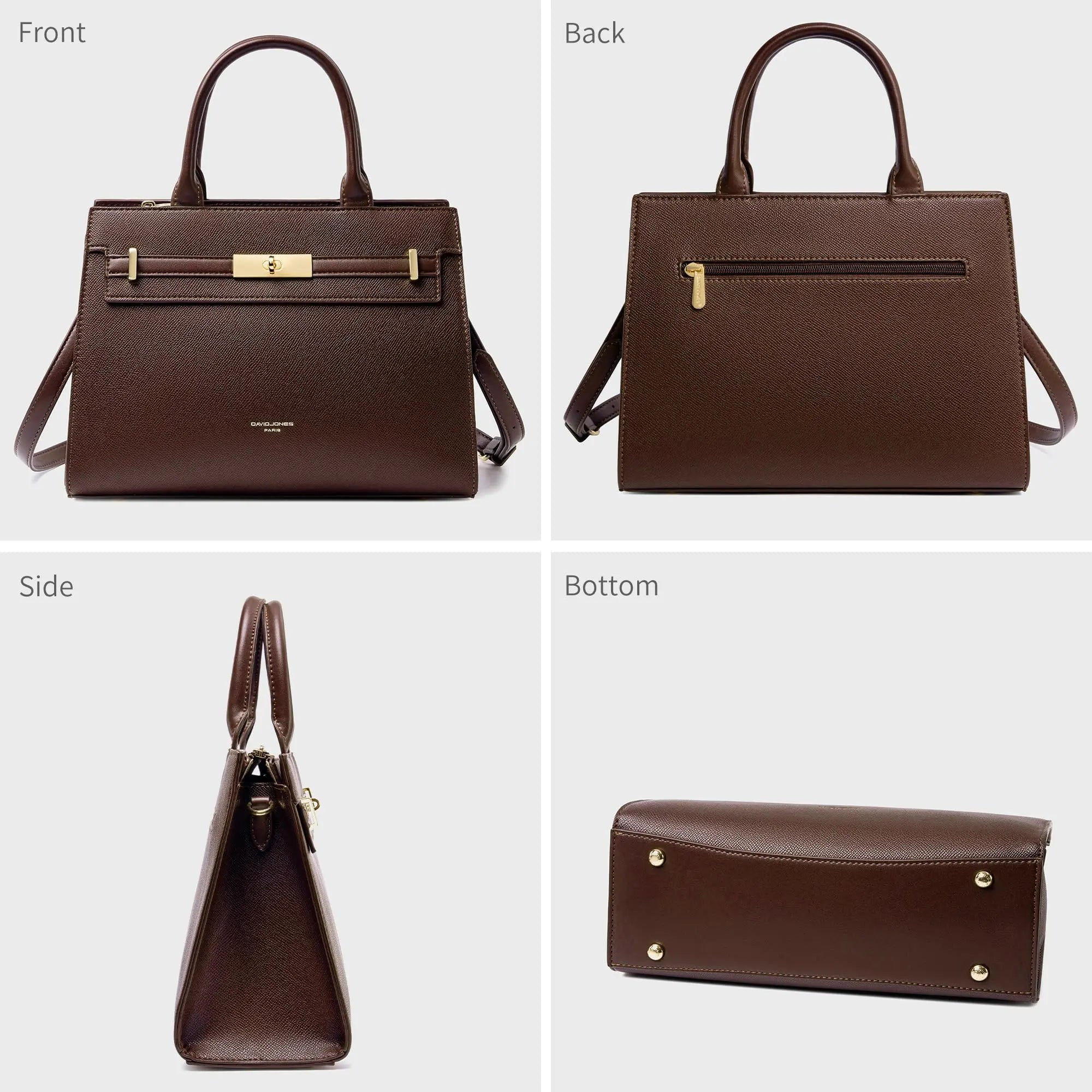 Sac à Main bandoulière avec une élégante boucle ceinture dorée David Jones