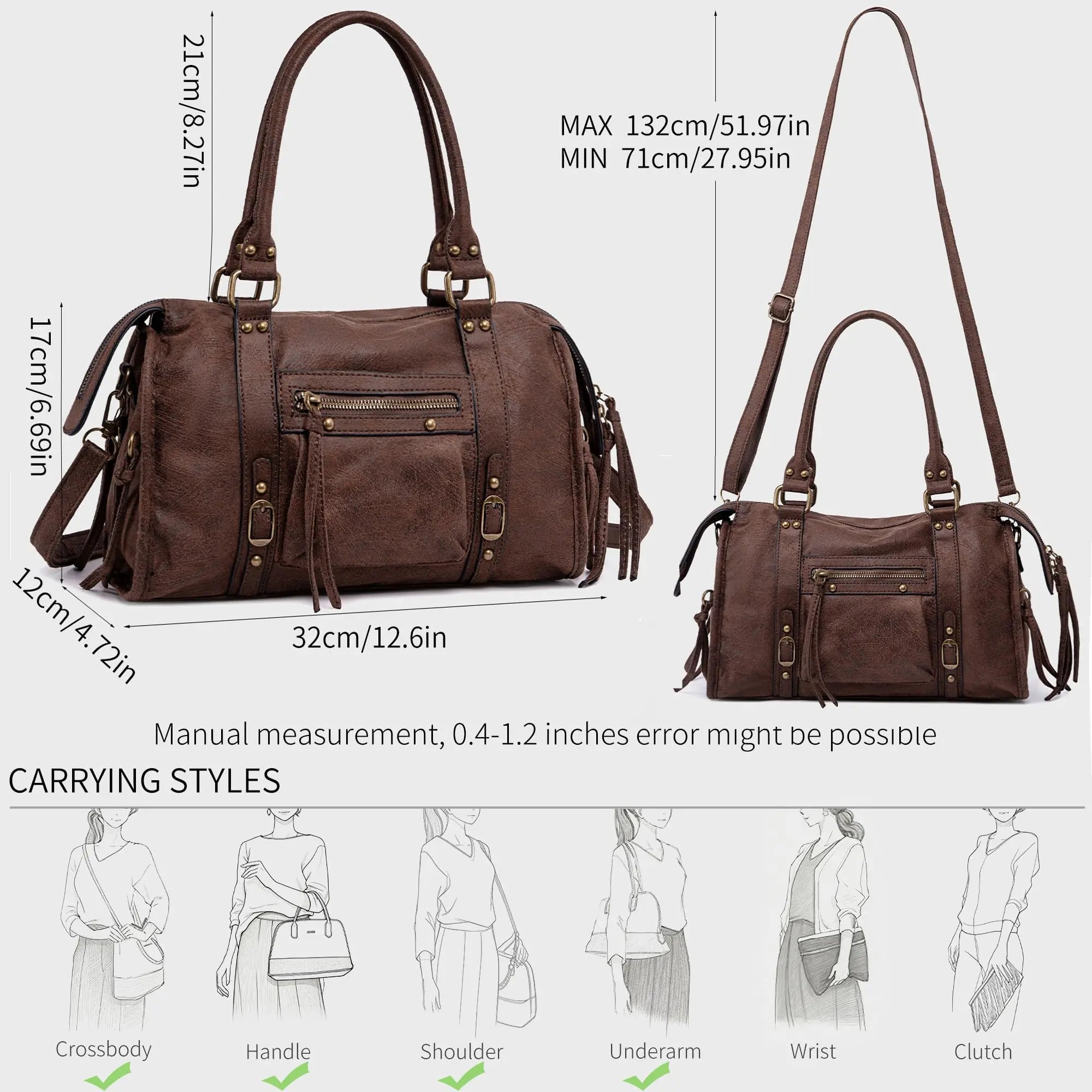 Petit Sac à Main Daim Porté Bandoulière Epaule Suède David Jones