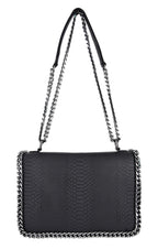 Sac bandoulière chaîne cuir serpent matelassé CRAZYCHIC