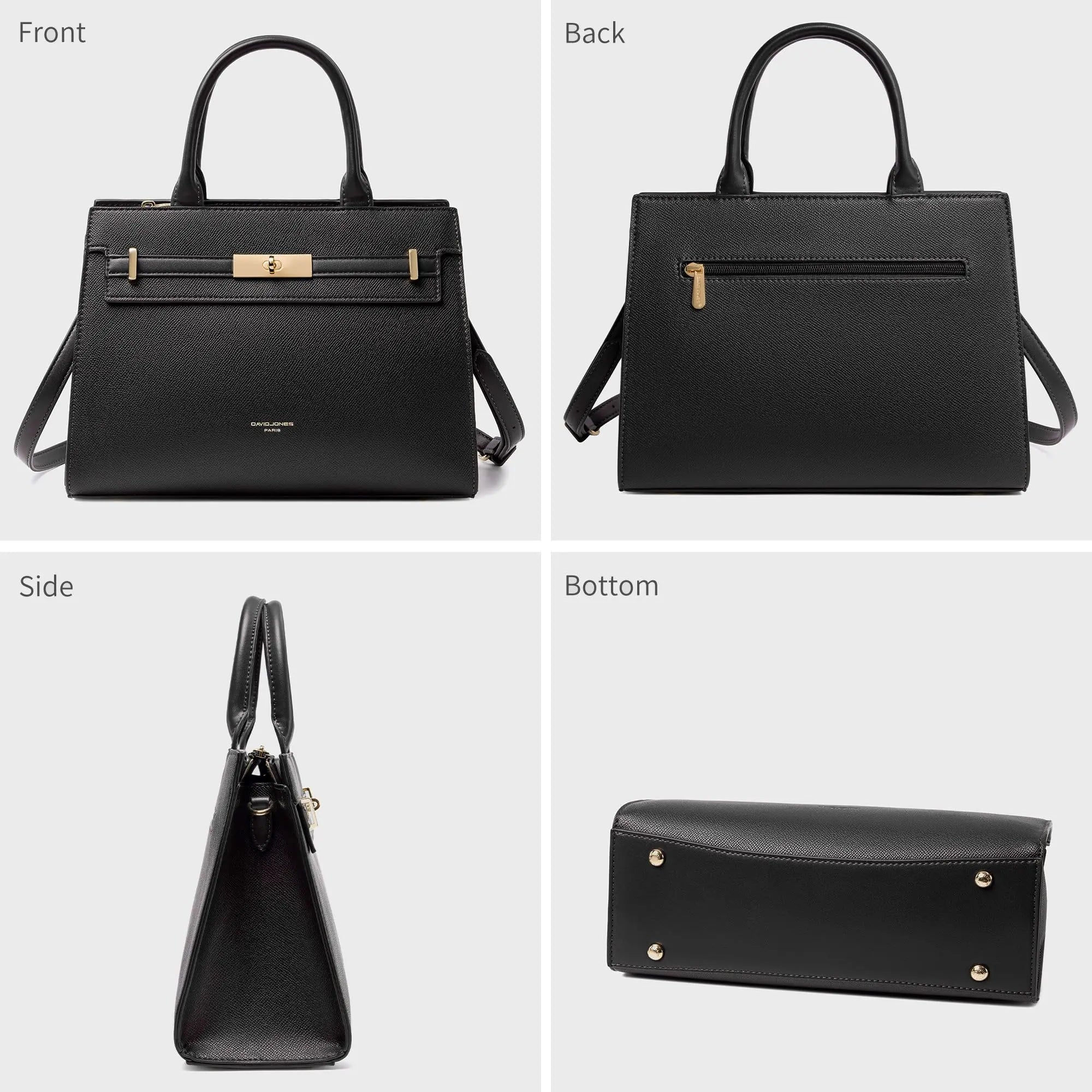 Sac à Main bandoulière avec une élégante boucle ceinture dorée David Jones