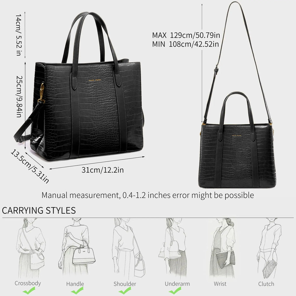 Sac à main cabas crocodile David Jones