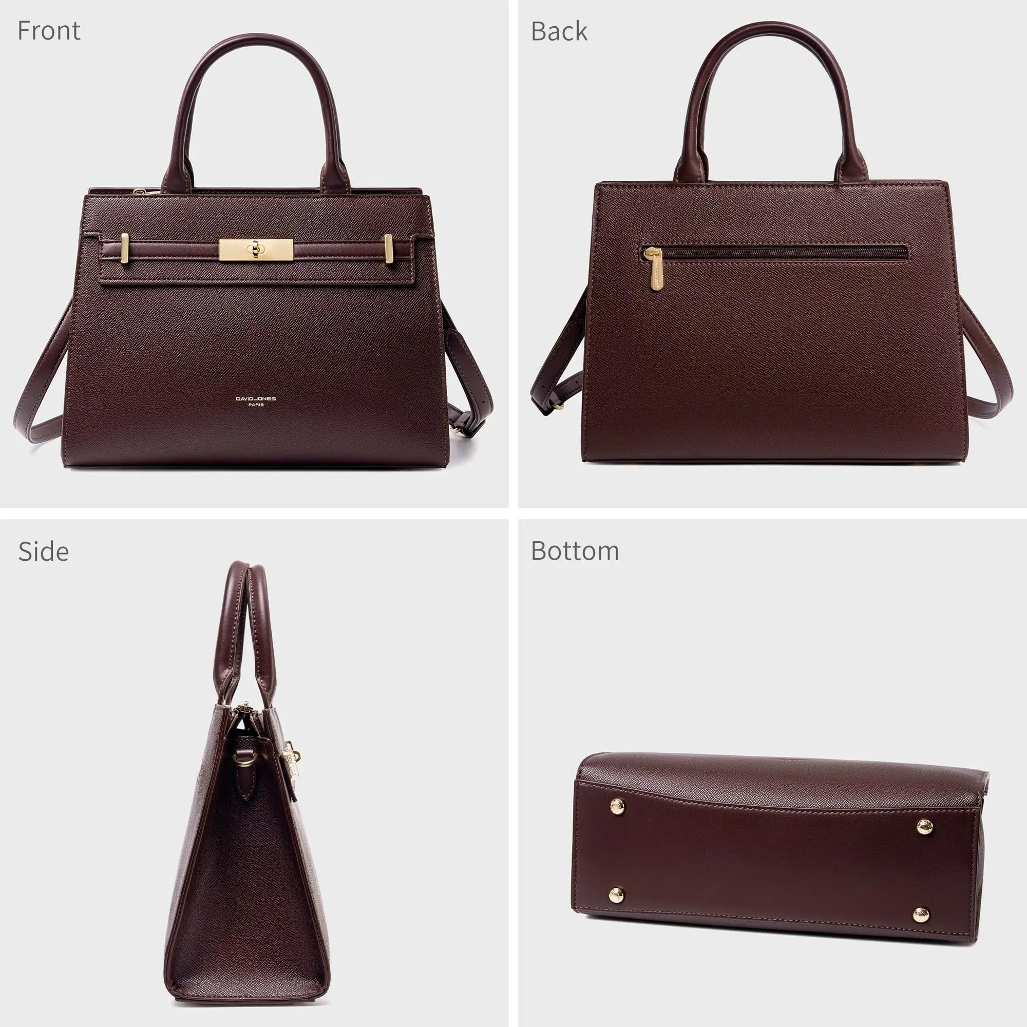 Sac à Main bandoulière avec une élégante boucle ceinture dorée David Jones