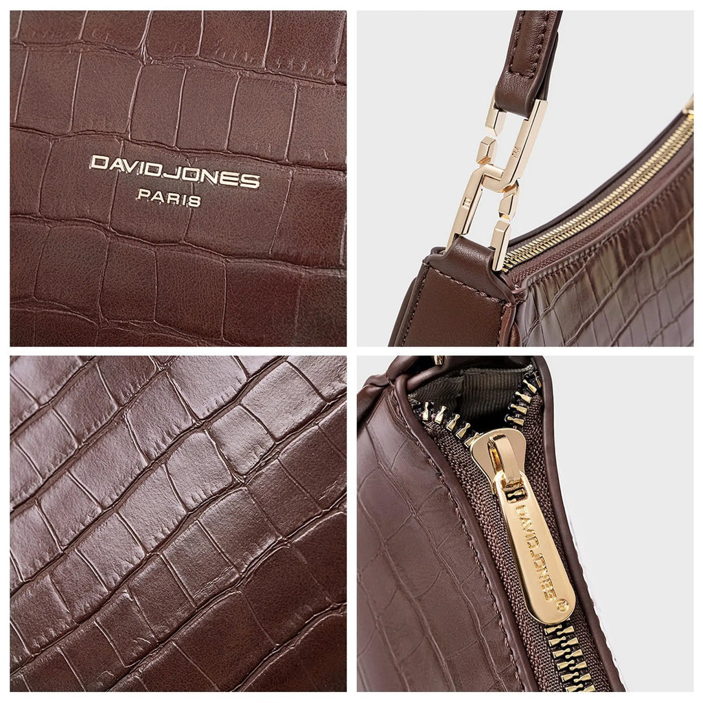 Petit sac bandoulière crocodile David Jones