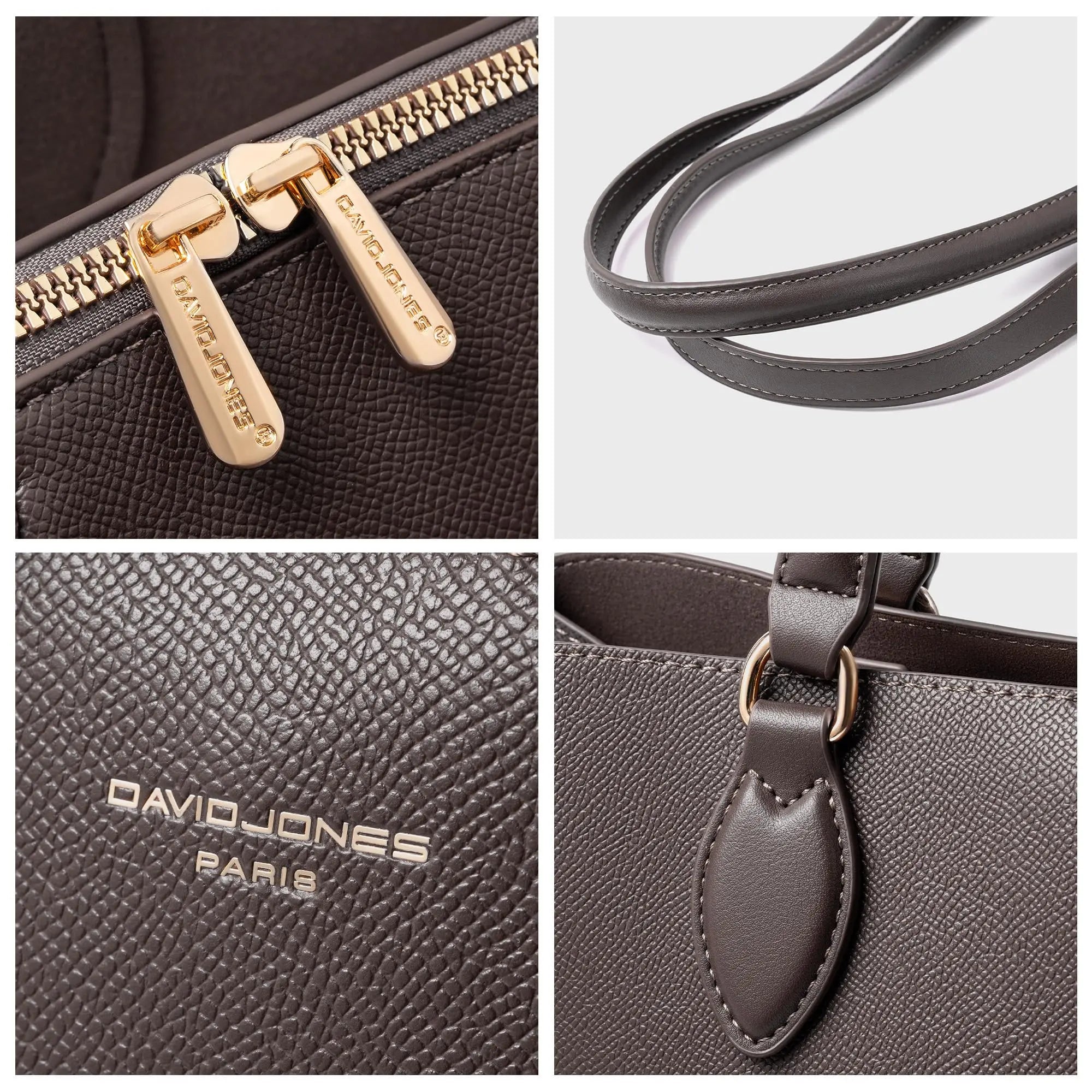 David Jones - Grand Sac à Main Cabas Femme Porté Epaule Cuir PU David Jones