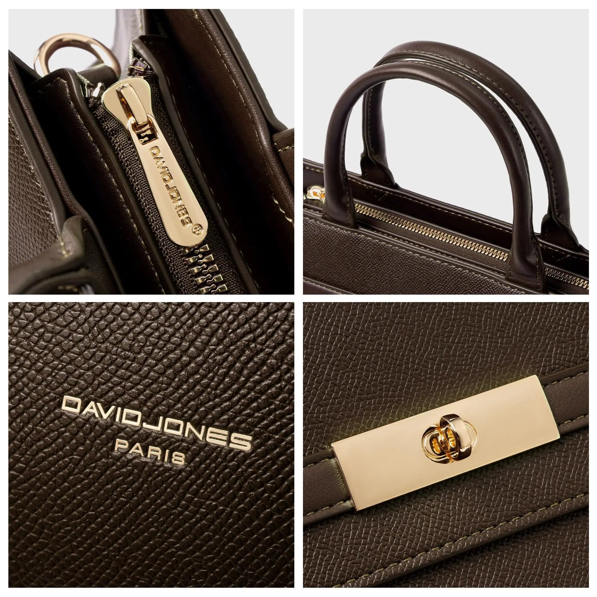 Sac à Main bandoulière avec une élégante boucle ceinture dorée David Jones