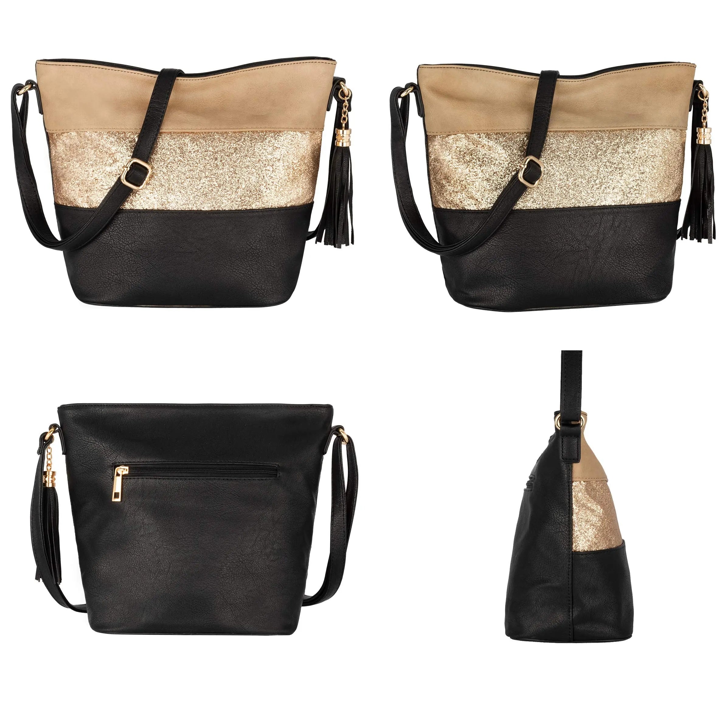 Sac bandoulière pailletté tricolore CRAZYCHIC
