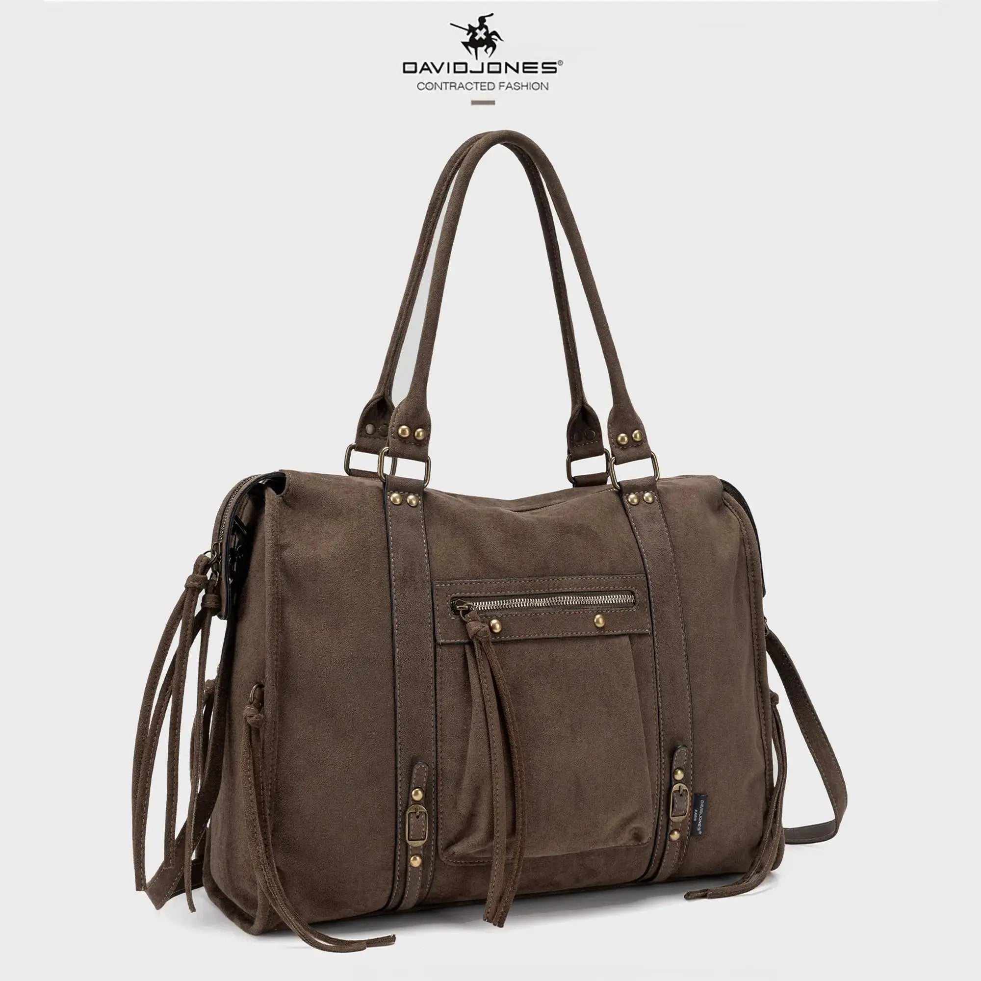 Grand Sac à Main Cabas XL Fourre-Tout Daim Suède David Jones