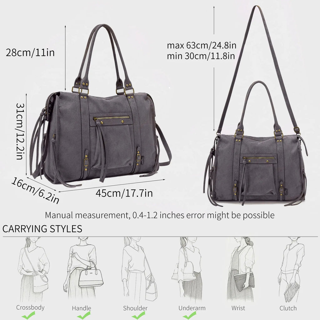 Grand Sac à Main Cabas XL Fourre-Tout Daim Suède David Jones