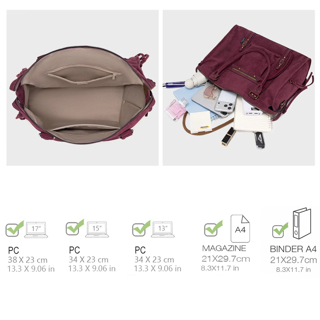 Grand Sac à Main Cabas XL Fourre-Tout Daim Suède David Jones