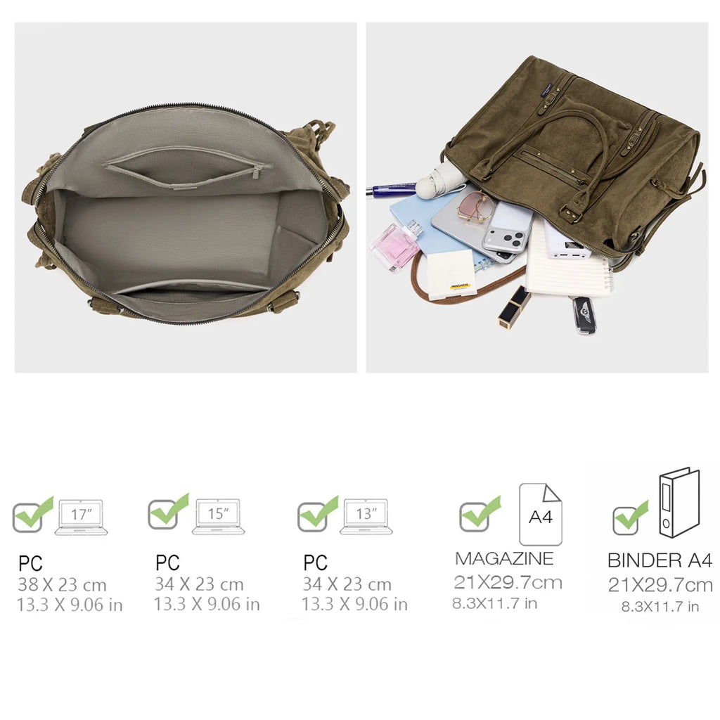 Grand Sac à Main Cabas XL Fourre-Tout Daim Suède David Jones