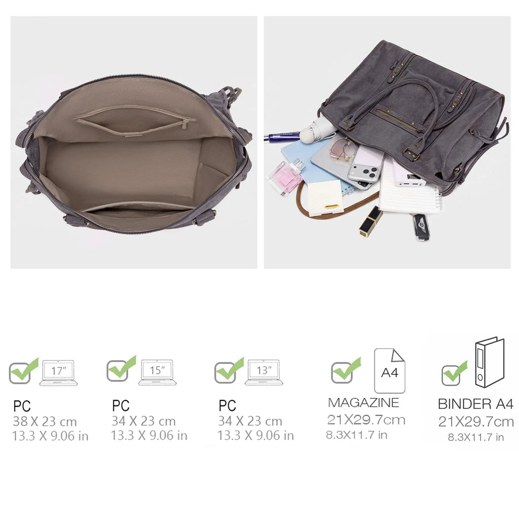Grand Sac à Main Cabas XL Fourre-Tout Daim Suède David Jones