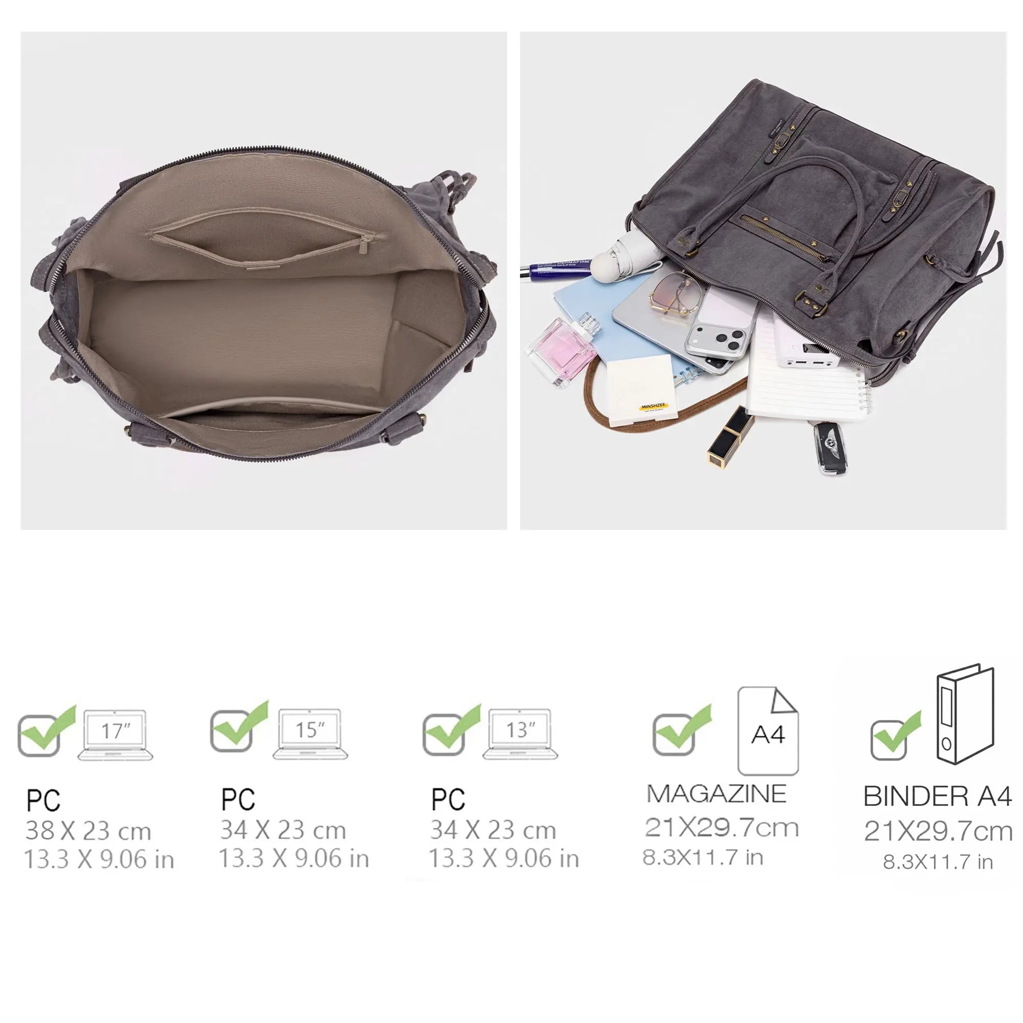 Grand Sac à Main Cabas XL Fourre-Tout Daim Suède David Jones