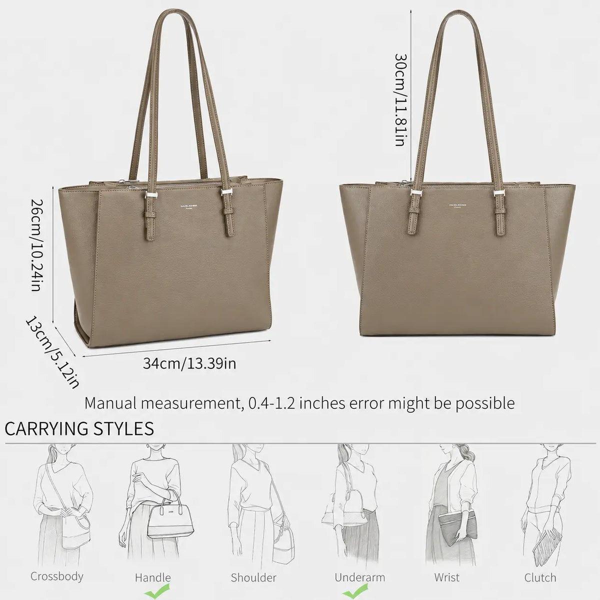 Grand Sac Cabas à 5 Compartiments